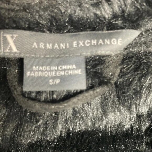 Like New Armani Exchange Fur Lined Moto Jacket Coat Small - Picture 9 of 9